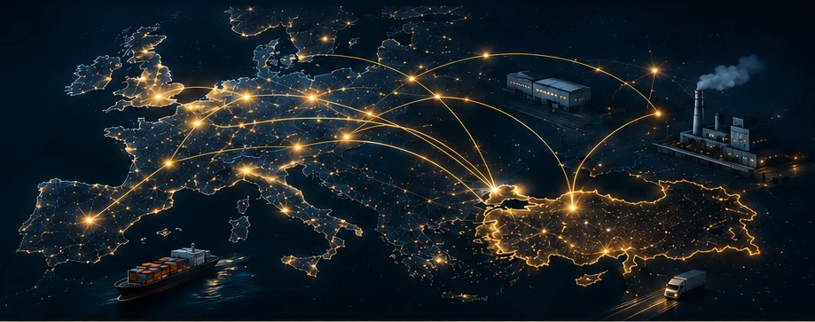 Connected global trade and sourcing routes with Türkiye